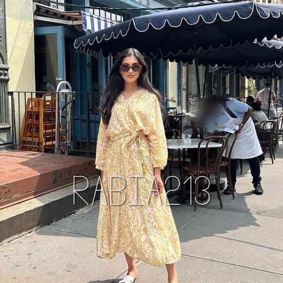 ZARA PRINTED WRAP TOP WITH TIE DETAIL - Picture 4 of 10